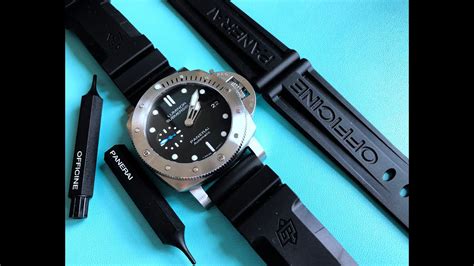 how to change panerai submersible strap|Panerai aftermarket straps.